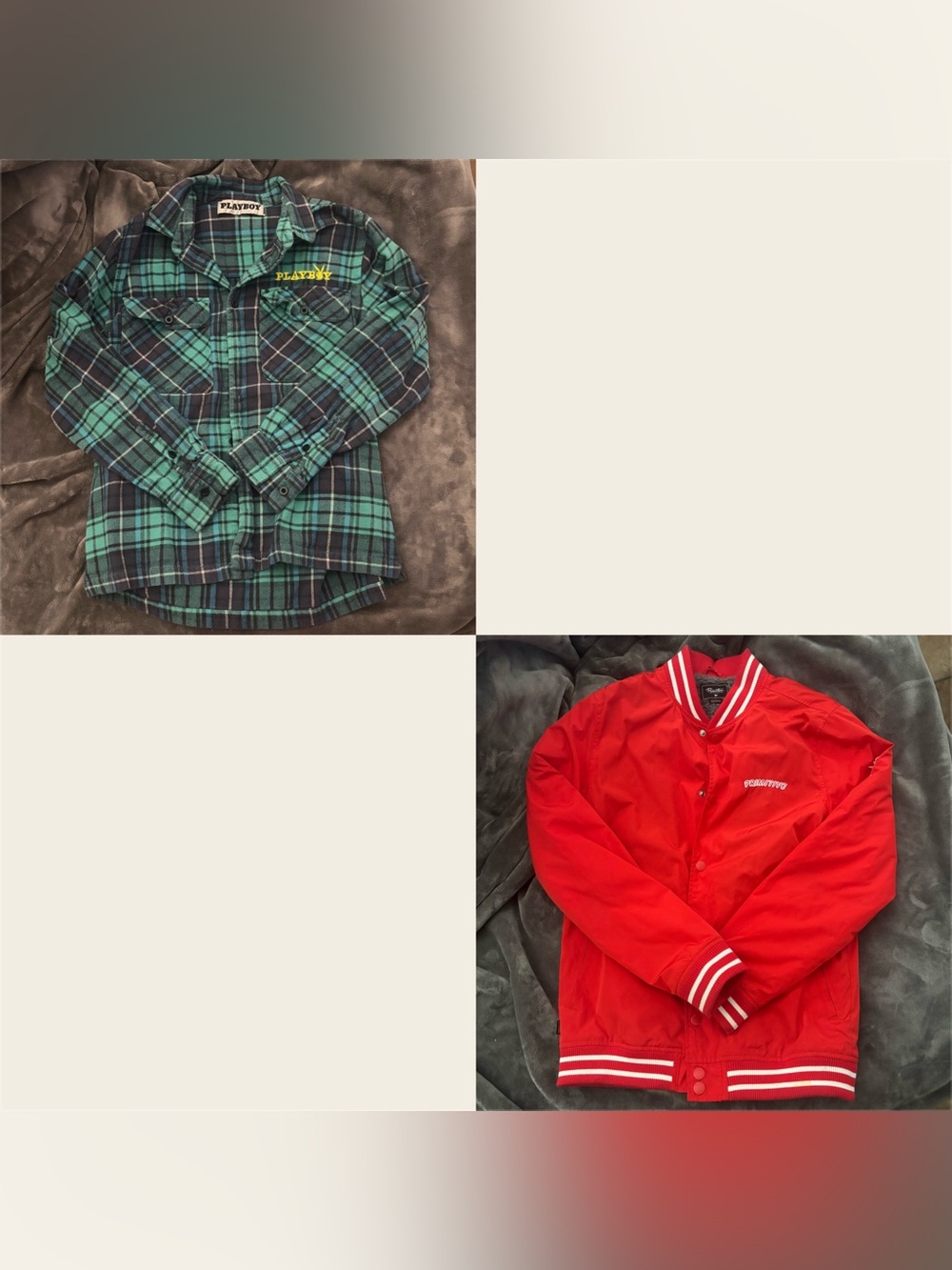 2 Piece Men’s Small Longsleeve Streetwear Bundle Lot Primitive Bomber Playboy